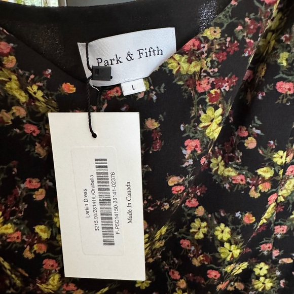 NWT Park & Fifth Black Floral Maxi Dress - Picture 3 of 4